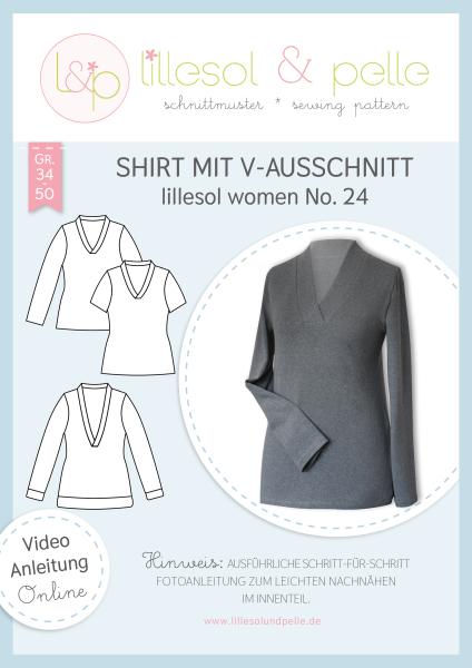 Schnittmustertitelbild Shirt mit V-Ausschntt lillesol women Nr. 24